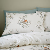 Brushed Mistletoe Robins Duvet Cover Set