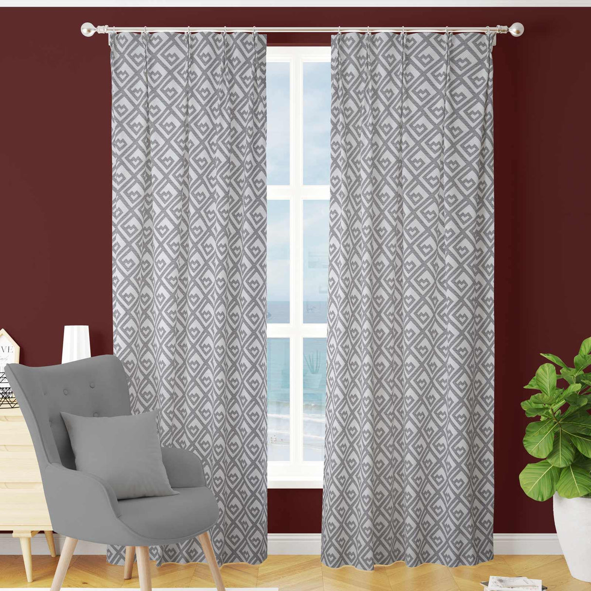 Izmir Grey Made To Measure Curtains