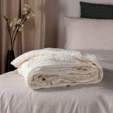 Lark Muslin Cotton Throw White