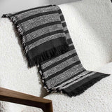 Jour Woven Fringed Throw Blanket 130cm x 180cm