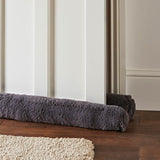 Faux Fur Draught Excluder Charcoal