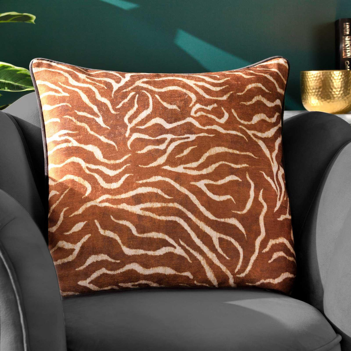 Jurong Tiger Chenille Cushion Cover 20" x 20" (50cm x 50cm)