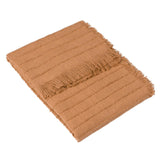 Hazie Woven Fringed Throw Cinnamon