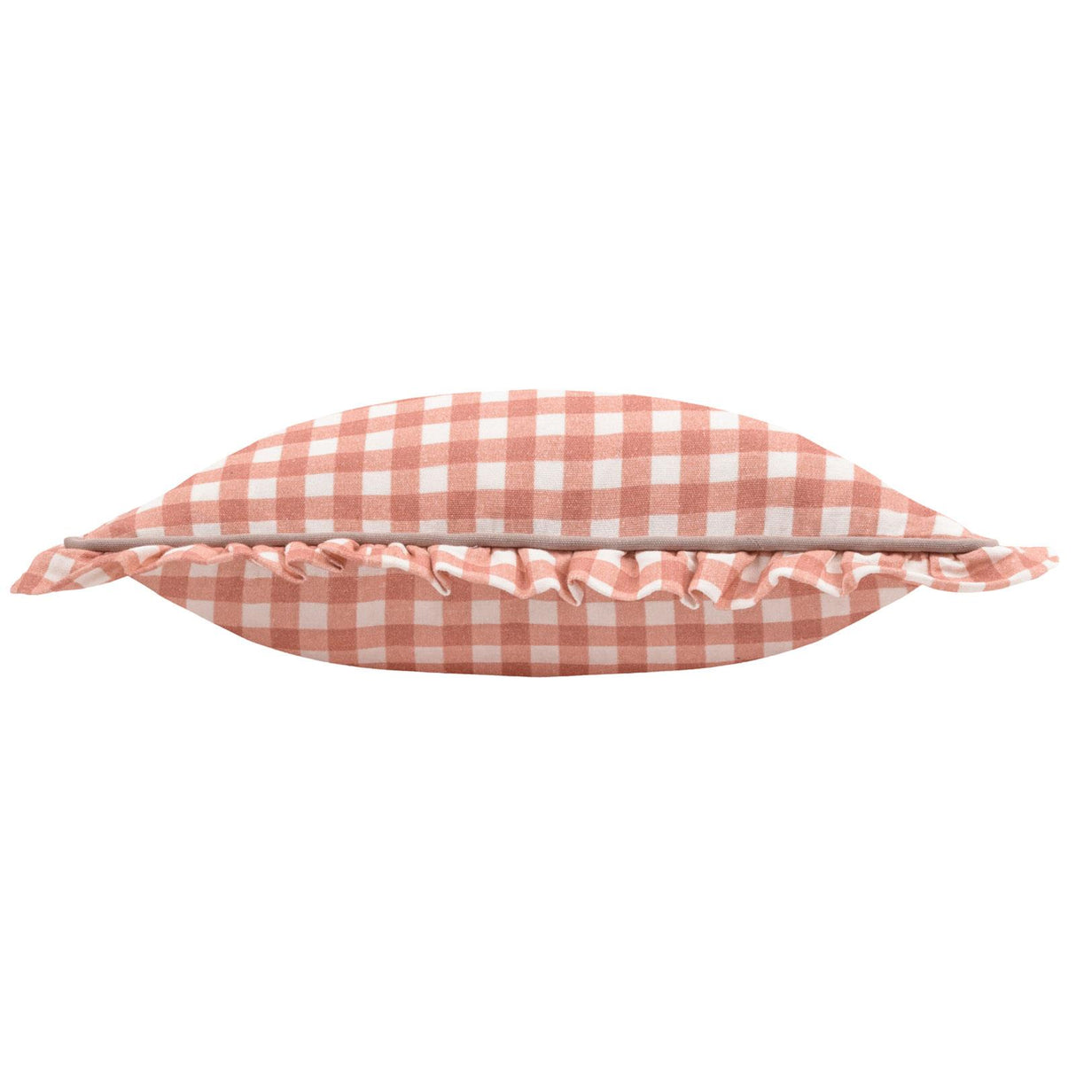 Maude Gingham Reversible Cushion Cover Rose