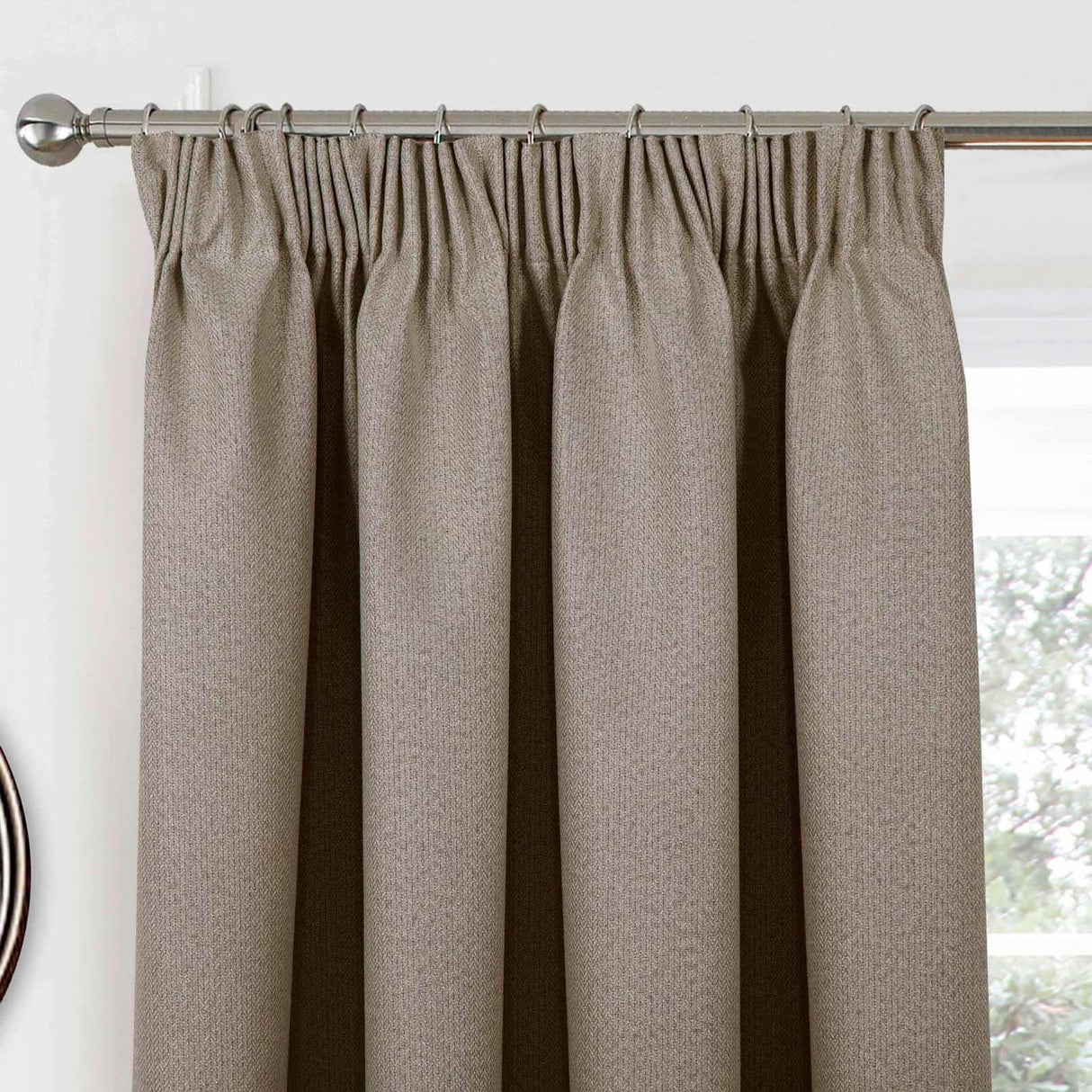 Athos Blackout Tape Top Curtains Natural