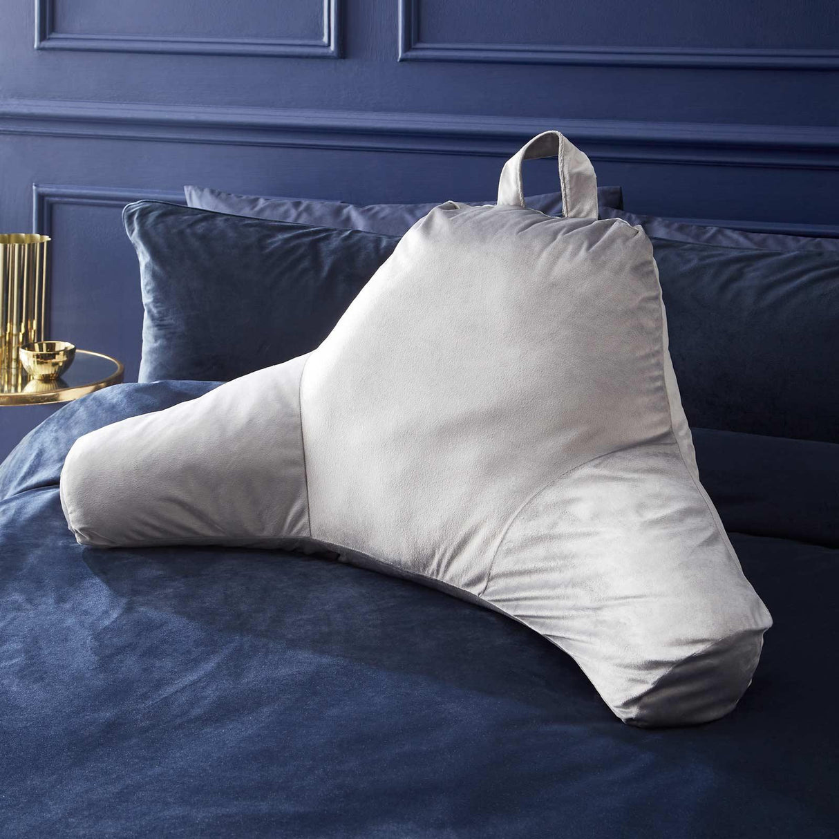 Kingsley Matt Velvet Cuddle Cushion Silver