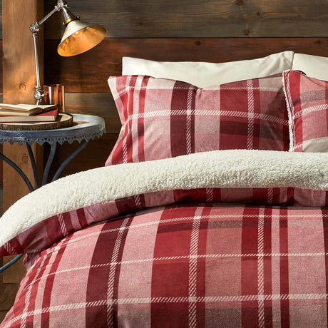 Mulford Check Duvet Cover Set Red