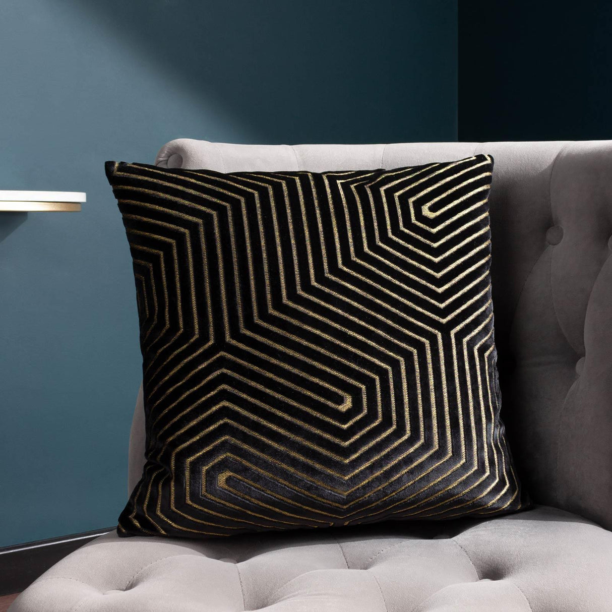 Evoke Cut Velvet Cushion Cover 18" x 18" (45cm x 45cm)