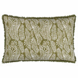 Frond Rectangular Cushion Olive