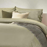 Mallow Bow Tie Soft Sage Duvet Cover Set