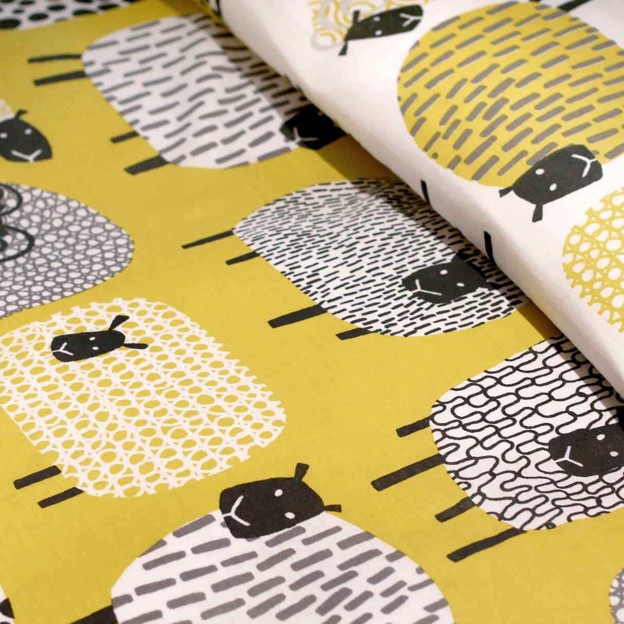 Dotty Sheep Duvet Cover Set Ochre