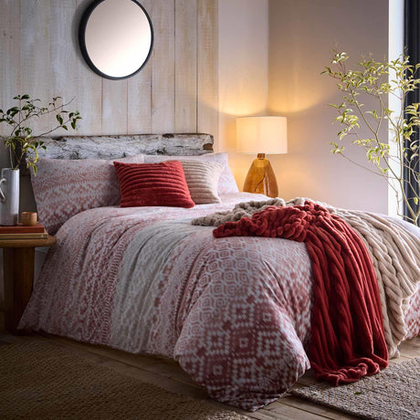 Bergen Brushed Cotton Duvet Cover Set Terracotta