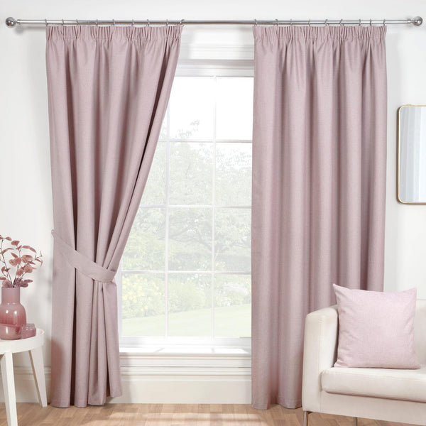 Eclipse Thermal Blackout Tape Top Curtains Rose Tape Top Curtains Sundour   