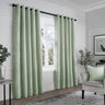 Textured Chenille Lined Eyelet Curtains