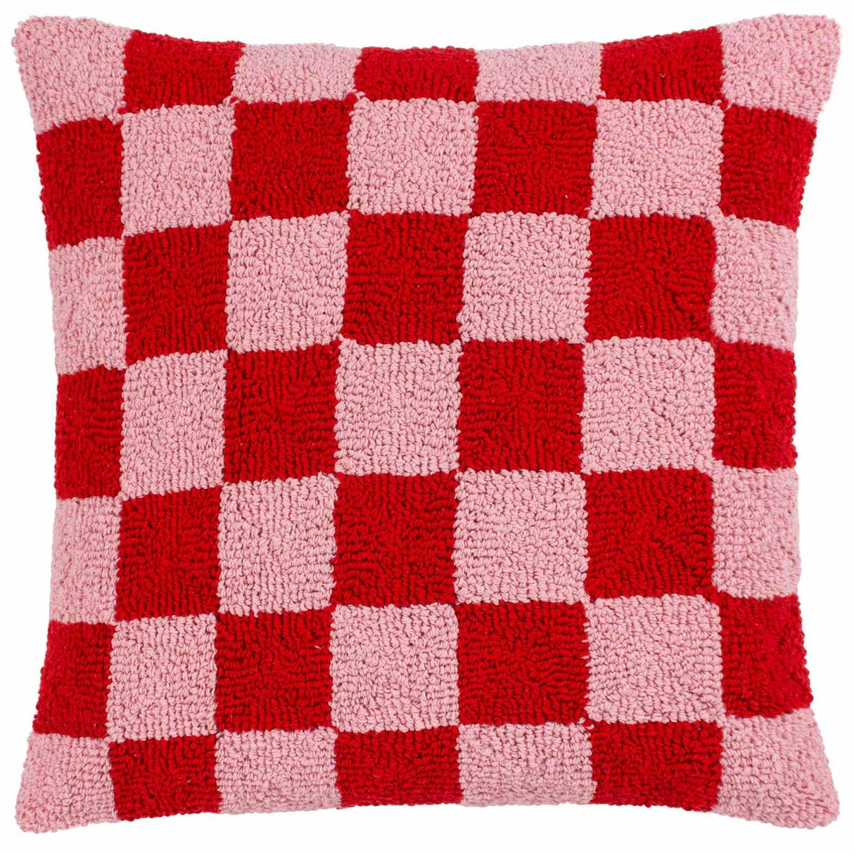 Check Knitted Cushion Cover