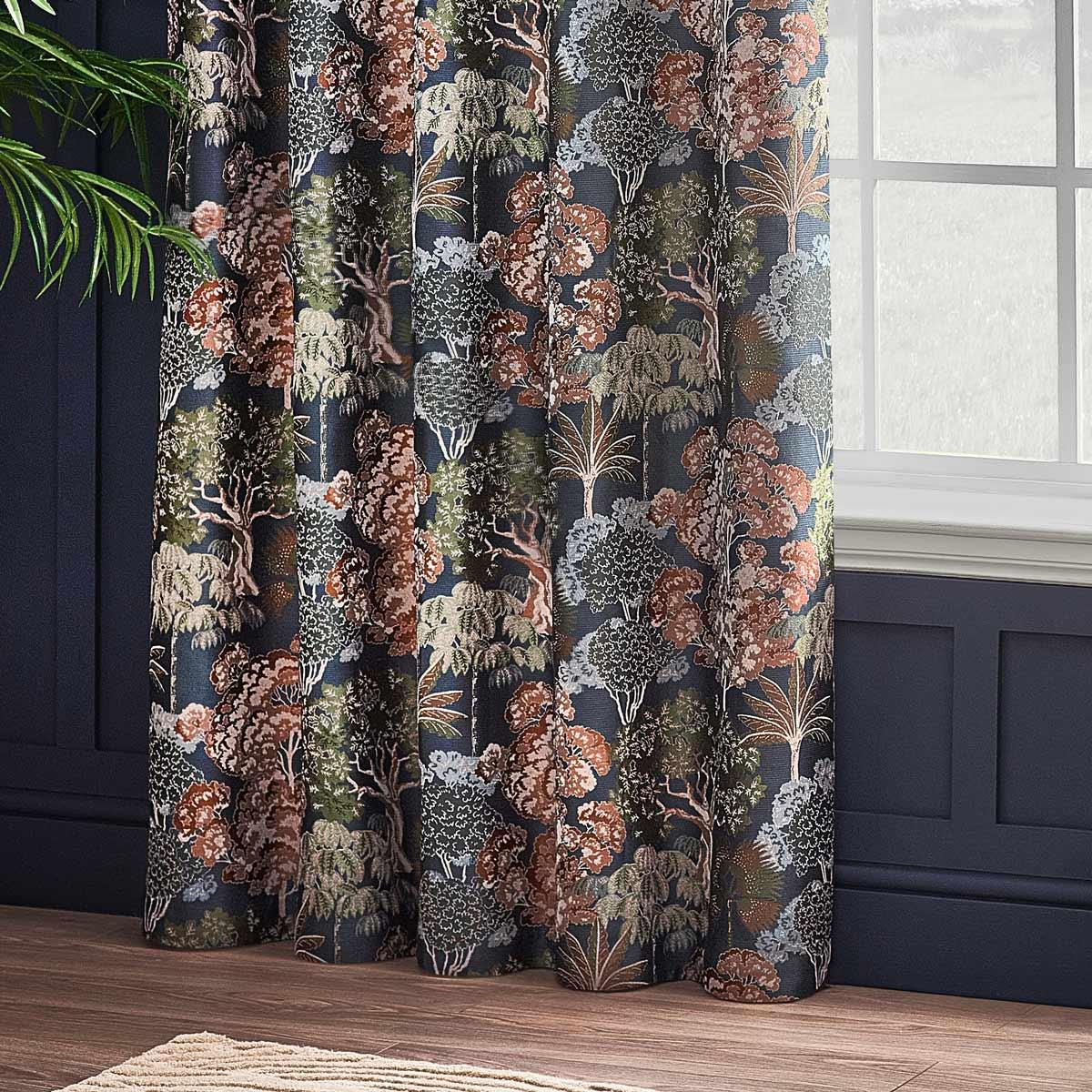 Woodlands Room Darkening Lined Eyelet Curtains