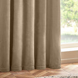 Heavy Chenille Room Darkening Eyelet Curtains Natural