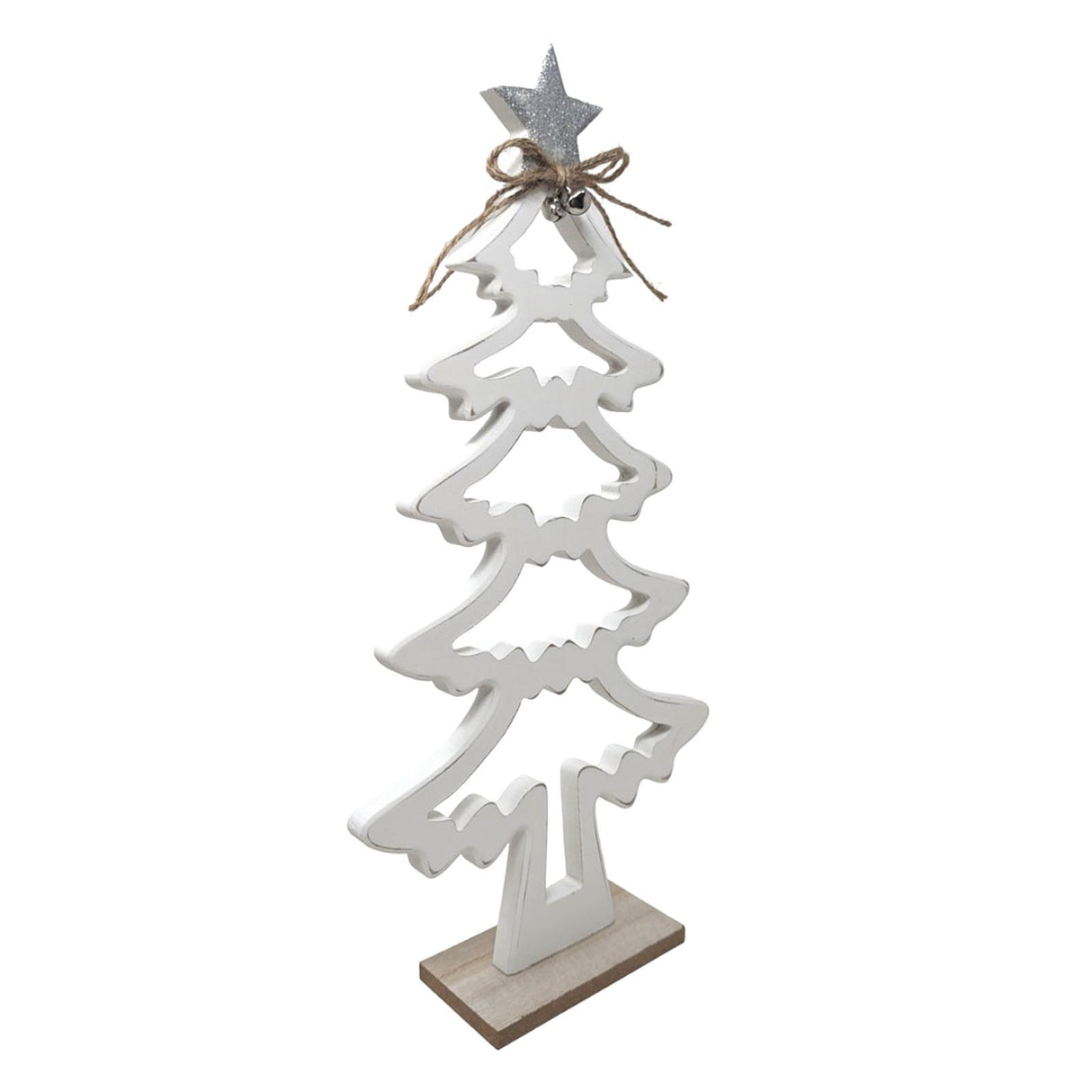 Tall White Wooden Christmas Tree