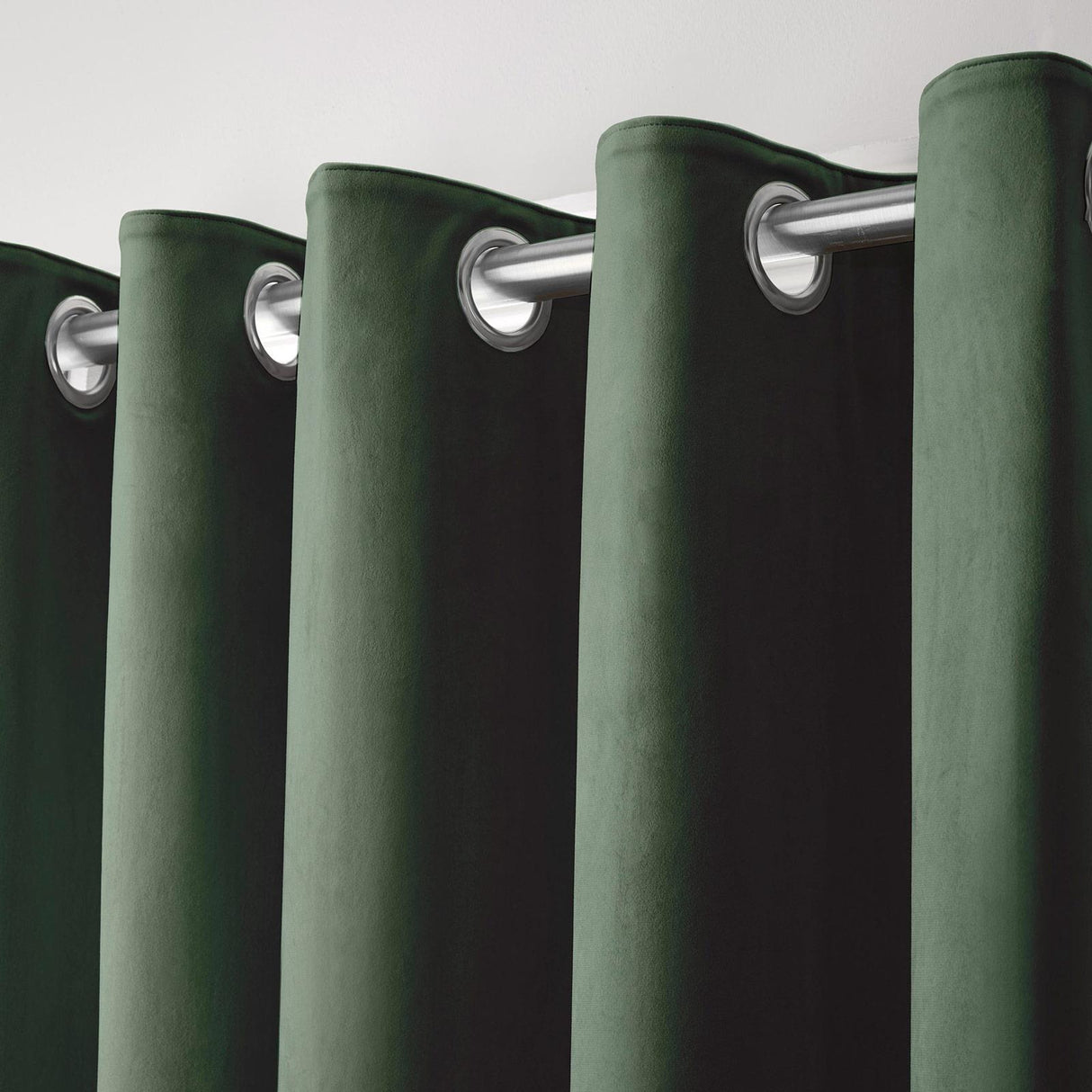 Montrose Blackout Eyelet Curtains Bottle Green