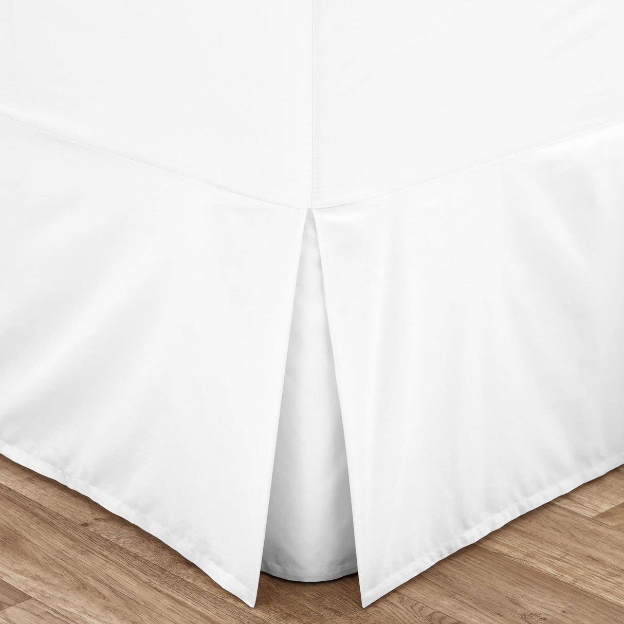 Easy-Iron Percale Pleated Fitted Valance Sheet White