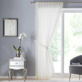 Windsor Macrame Voile Curtain Panel Cream