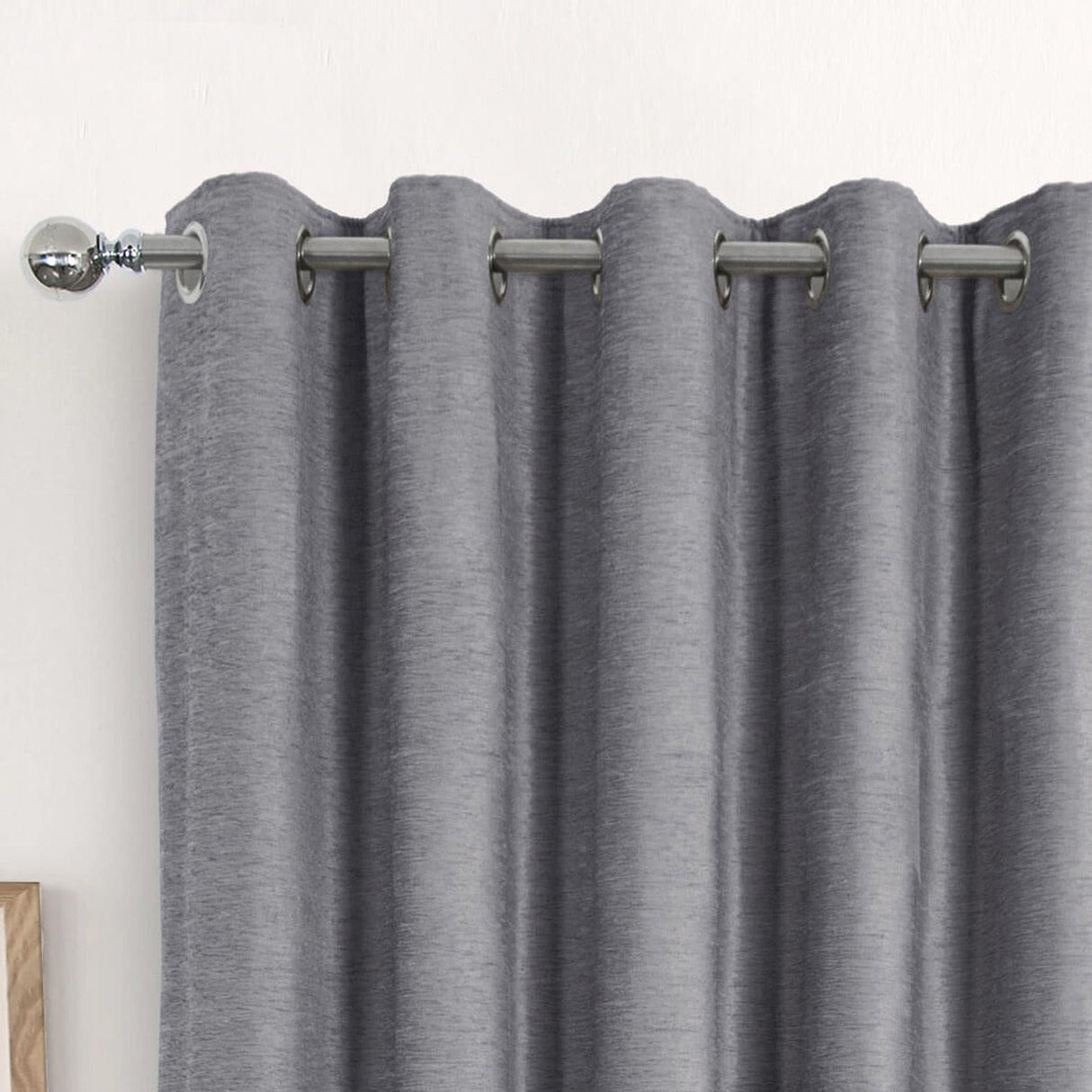 Canterbury Blackout Eyelet Curtains Grey