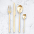 Every Day 16 Piece Matte Gold Cutlery Set