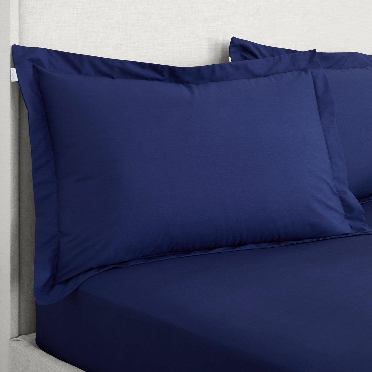 200TC Cotton Percale Oxford Pillowcases Navy