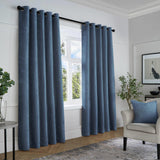 Textured Chenille Lined Eyelet Curtains