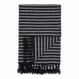 Stripe Chenille Throw Black