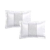 Deco Sequin Pillowsham Pair White