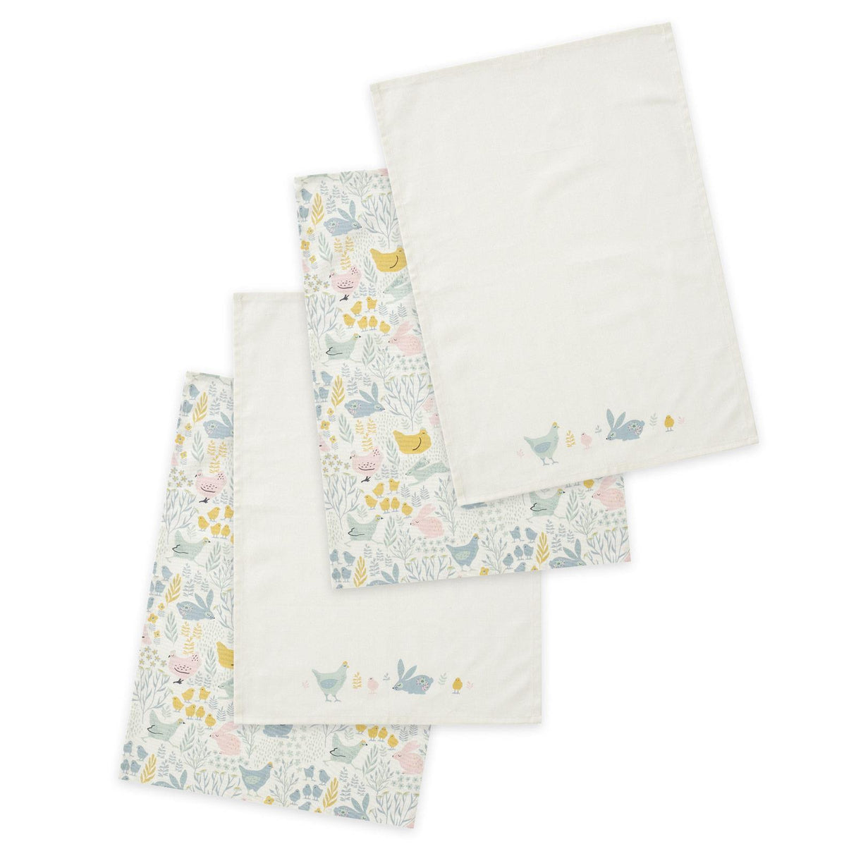 Cottage Friends Pack of 4 Tea Towels