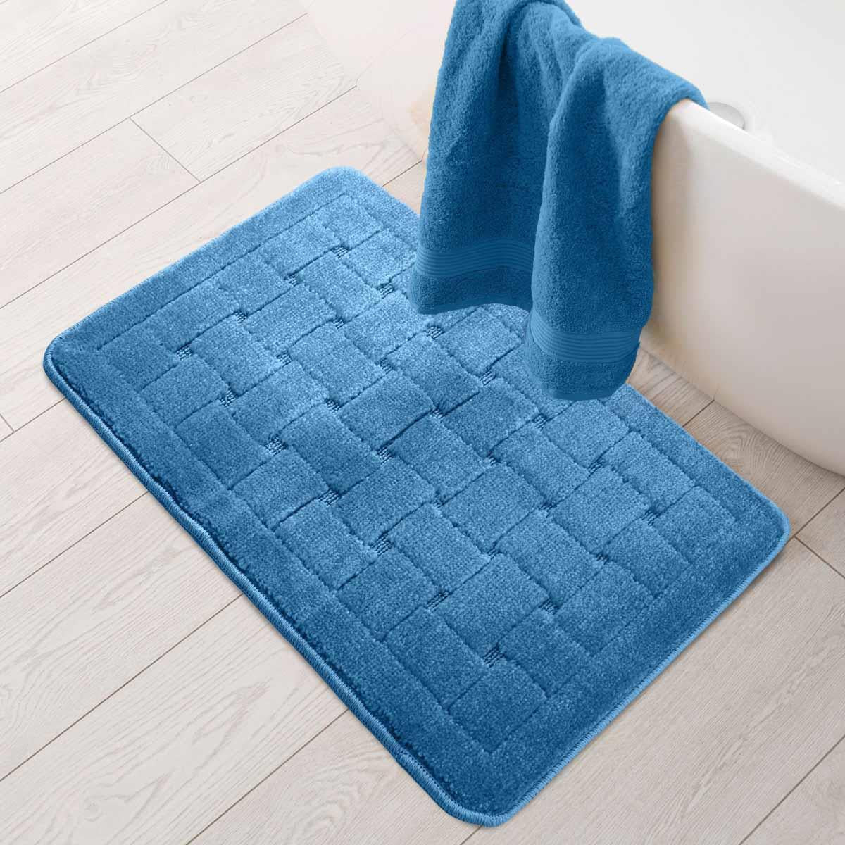 Orkney Bath Mat Blue 45x75cm