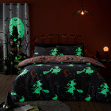 Flying Witches Halloween Duvet Cover Set