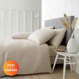 Brushed Cotton Cream Duvet Cover Set