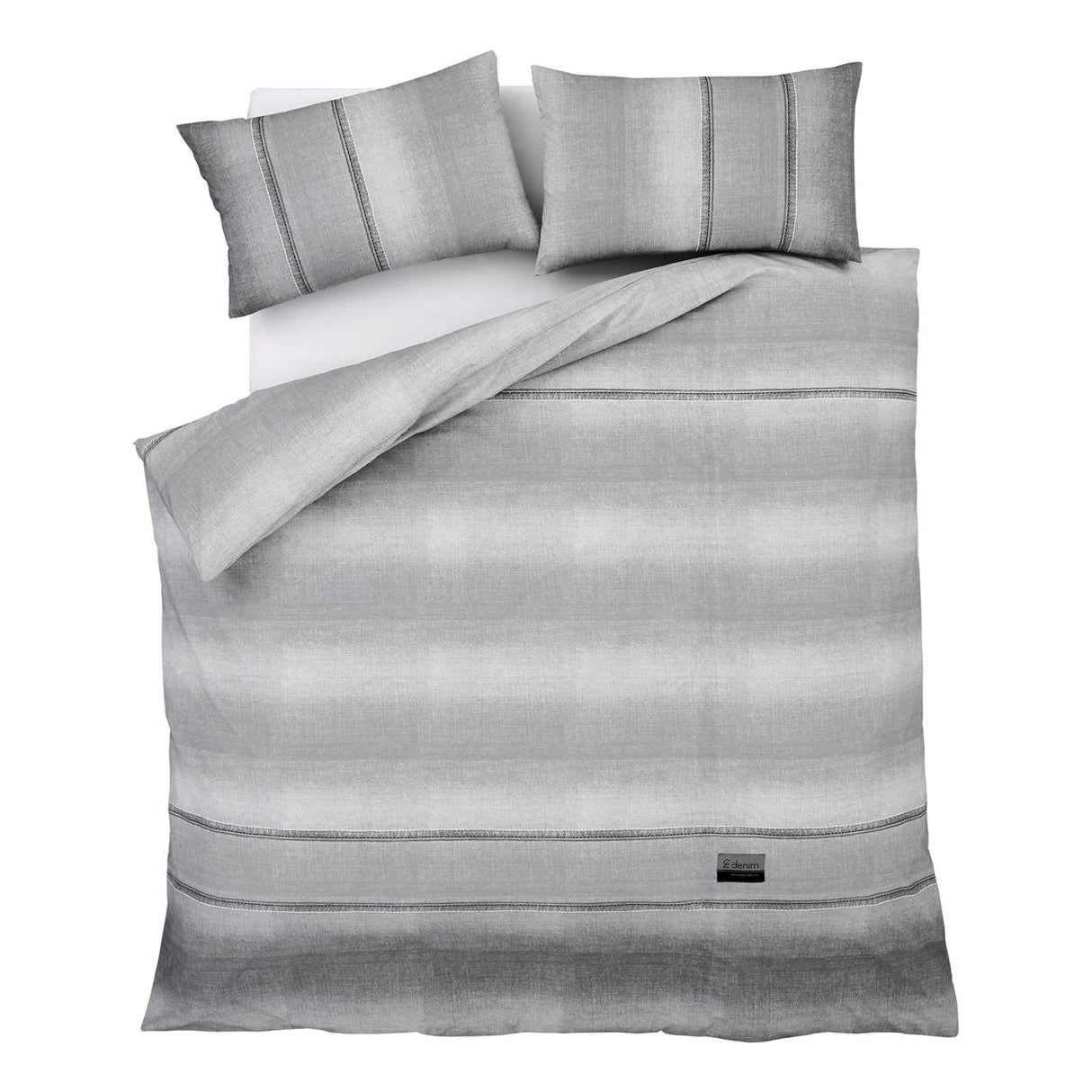 Denim Duvet Cover Set Grey