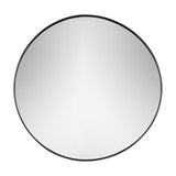 Thin Deep Edge Round Wall Mirror Black