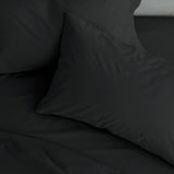 Easy-Iron Percale Pillowcase Pair Black