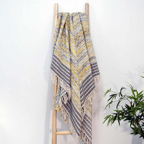 Arizona Herringbone Throw Mustard