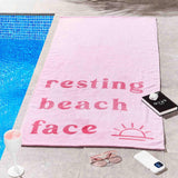 Resting Beach Face Beach Towel