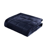 Kingsley Matt Velvet Bedspread Navy