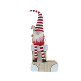 Mini Candy Cane Gonk Wooden Stocking