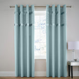 Sequin Cluster Eyelet Curtains Duck Egg