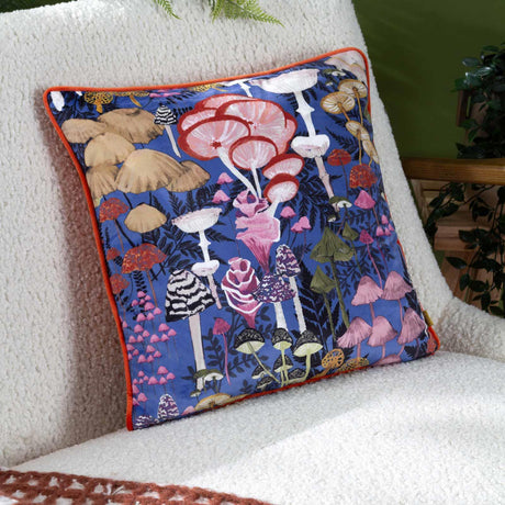 furn. Amanita Mushroom Cushion Cover Cobalt 43cm x 43cm (17"x17")