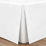 Easy-Iron Percale Pleated Platform Base Valance Sheet White