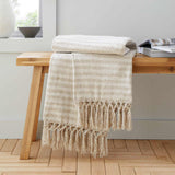 Stripe Chenille Throw Natural