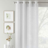 Crete Eyelet Voile Curtain Panel White