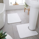 Anti-Bacterial Memory Foam Bath Set White