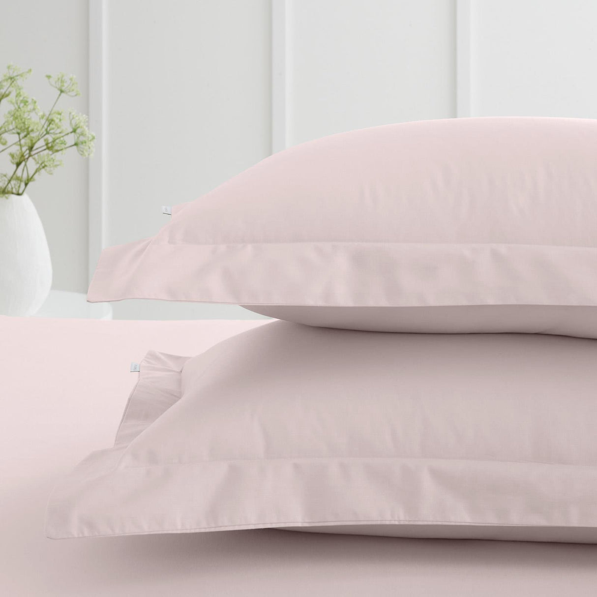 200TC Cotton Percale Oxford Pillowcases Blush