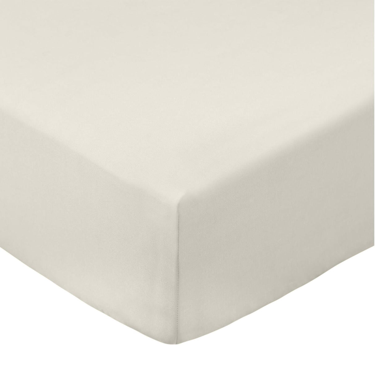 200TC Cotton Percale Fitted Sheet Natural